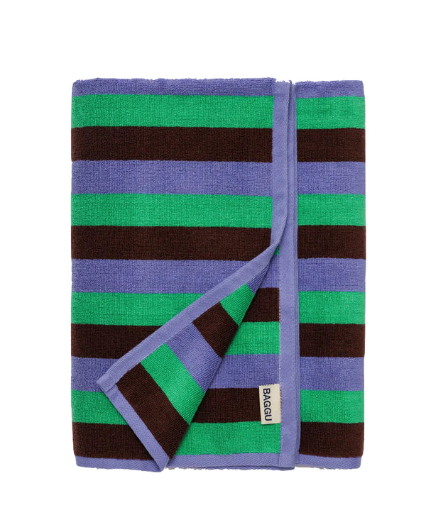 Bath Towel Mint 90's Stripe