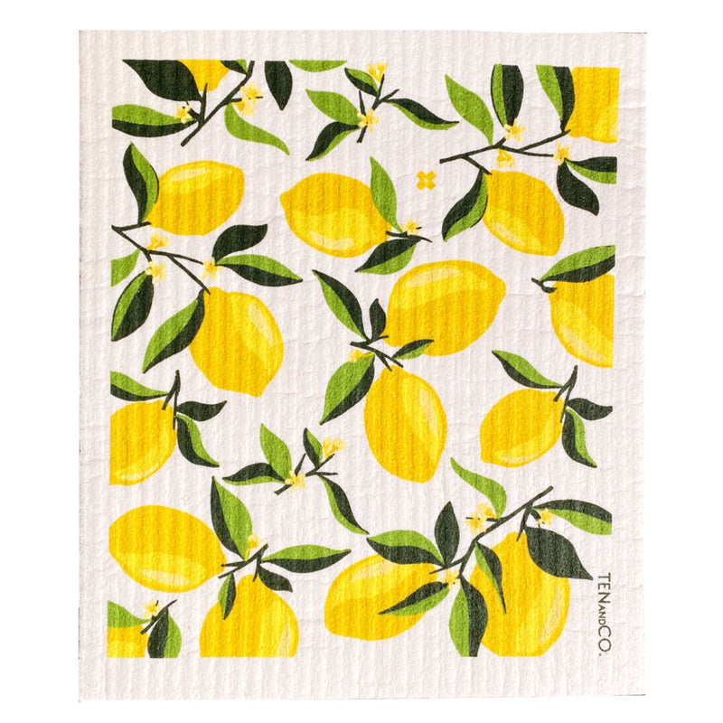 ten and co swedish sponge cloth lemons