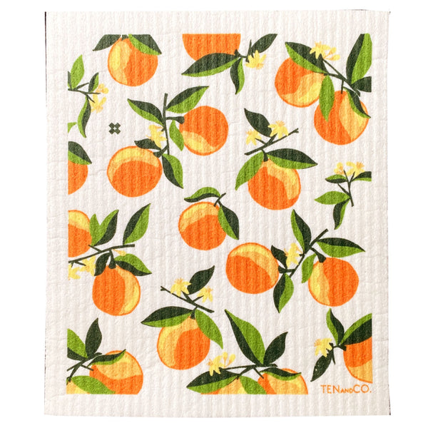 ten and co swedish sponge cloth in oranges