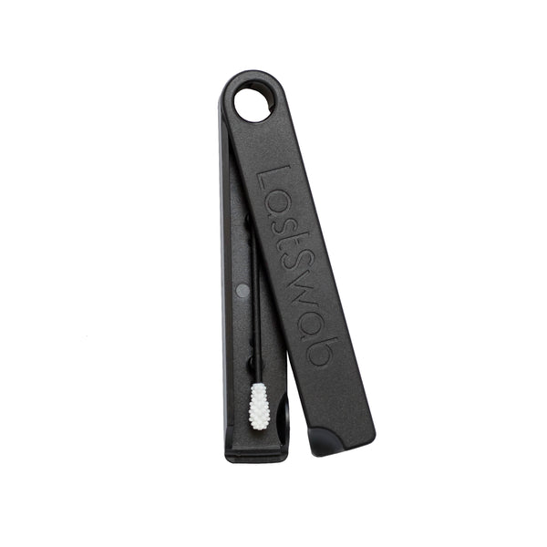 last swab silicone reusable cotton swab in black