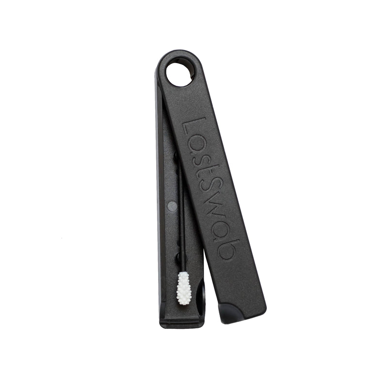 last swab silicone reusable cotton swab in black