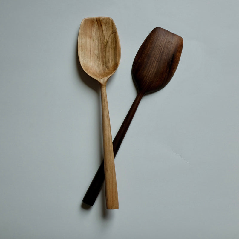 the woodsmans daughter handmade maple and walnut spatula spoon