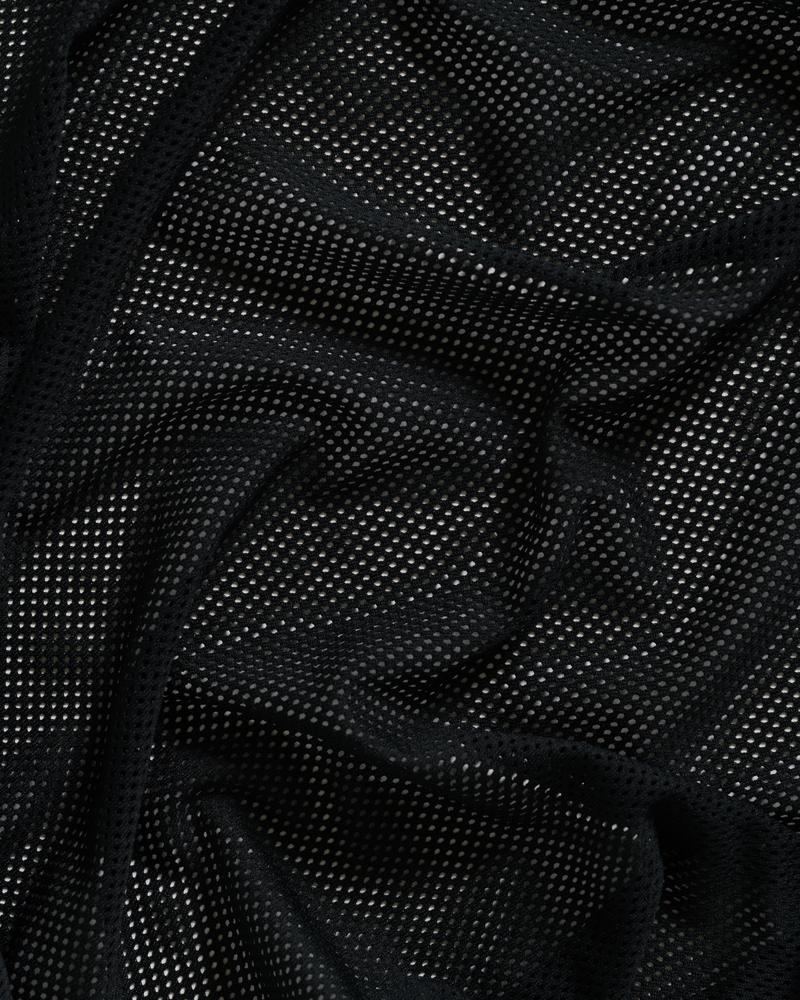 baggu recycled nylon black mesh fabric close up