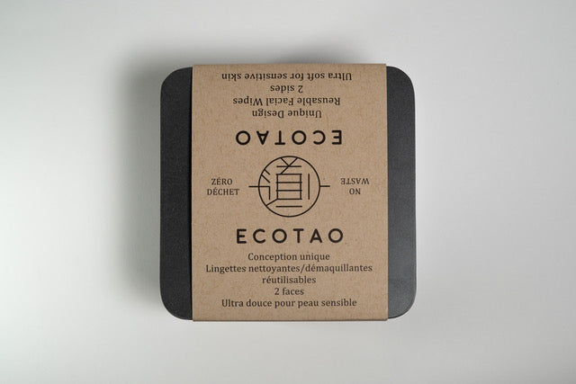 reusable facial wipes for sensitive skin in grey bamboo box