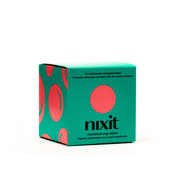 nixit menstrual cup wipes in box