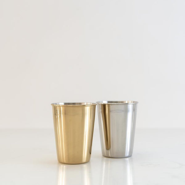 onyx gold and silver stainless steel tumbler