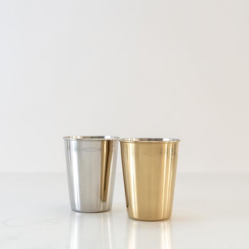 onyx gold and silver stainless steel tumbler