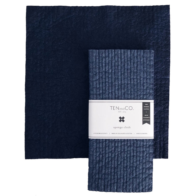 ten and co nay swedish sponge cloth in 2 pack and one layer out flat