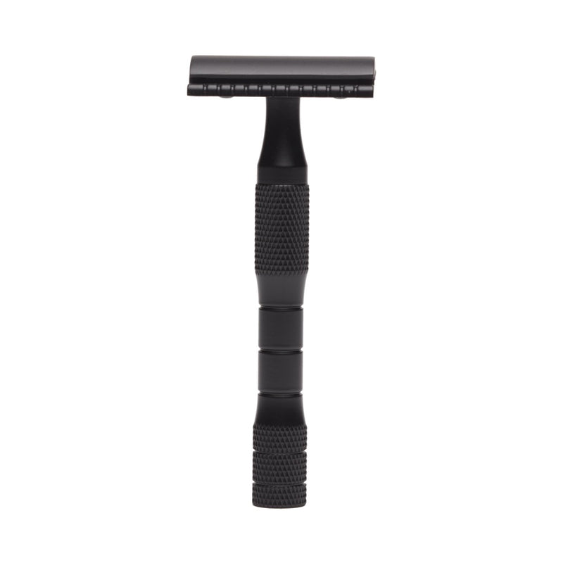 well kept solid brass sustainable safety razor in black