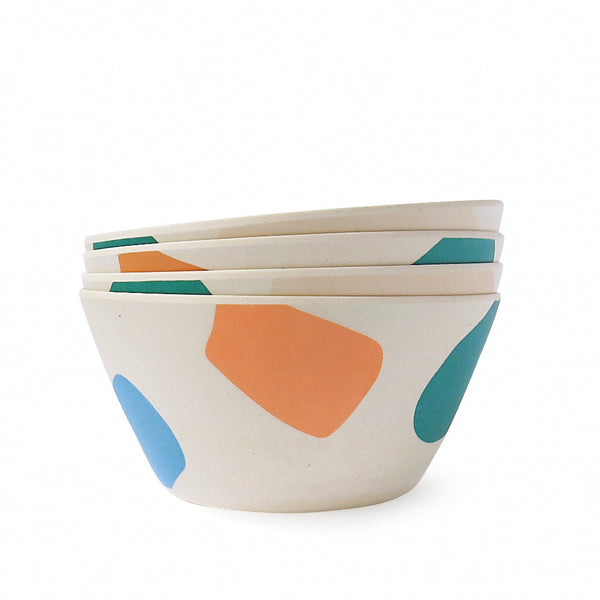 xenia taler bamboo bowls studio patter blue orange and green colour swatches